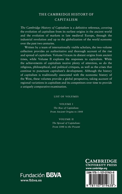 Produktbild: The Cambridge History of Capitalism
