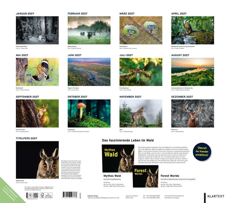 Produktbild: Kalender Mythos Wald 2027