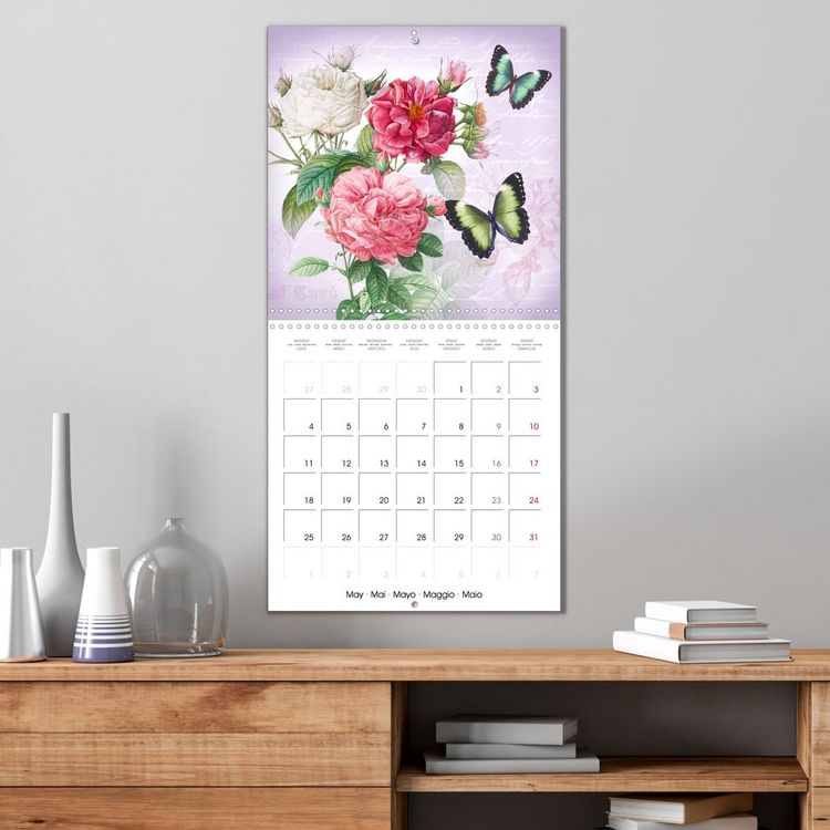 Produktbild: Dans le jardin de Monsieur Pierre-Joseph Redout&eacute; (Calendrier mural carr&eacute; 2026 30x30 cm) Calendrier double avec une page pour vos prises de notes