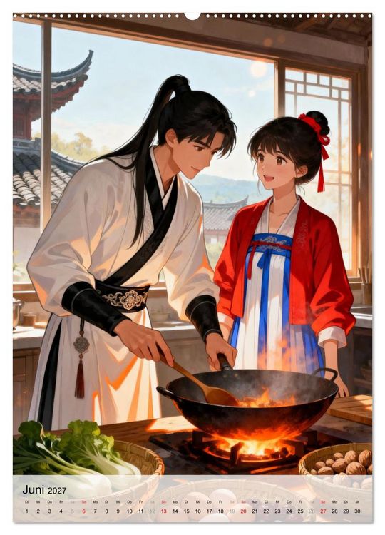 Produktbild: Hanfu und Herzensbande (hochwertiger Premium Wandkalender 2027 DIN A2 hoch), Kunstdruck in Hochglanz