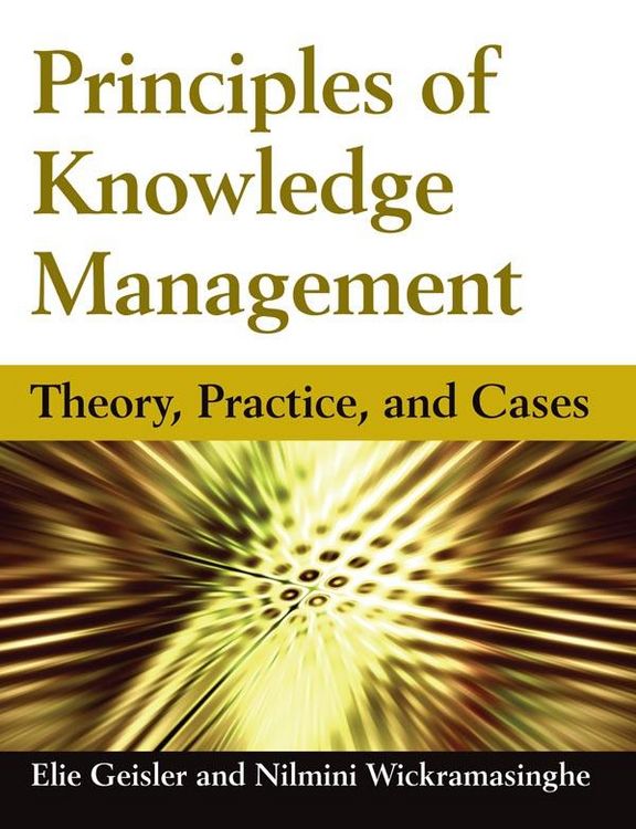 Produktbild: Principles of Knowledge Management
