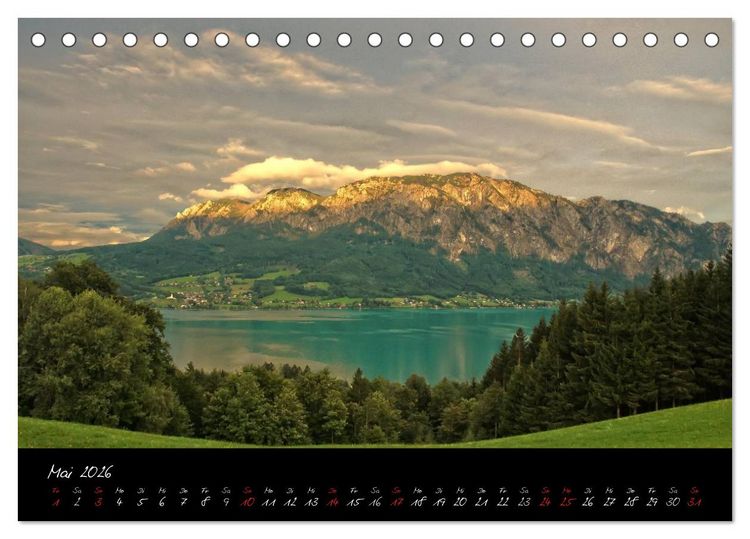 Produktbild: Attersee im Salzkammergut 2026 (Tischkalender 2026 DIN A5 quer), CALVENDO Monatskalender