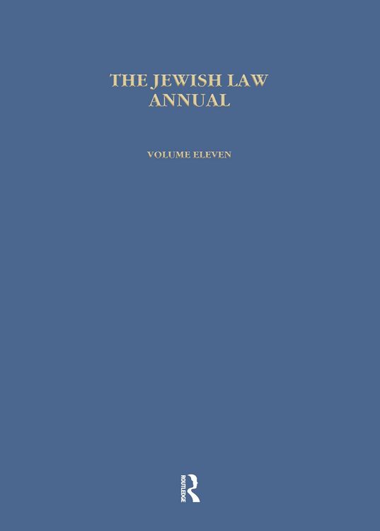 Produktbild: Jewish Law Annual (Vol 11)