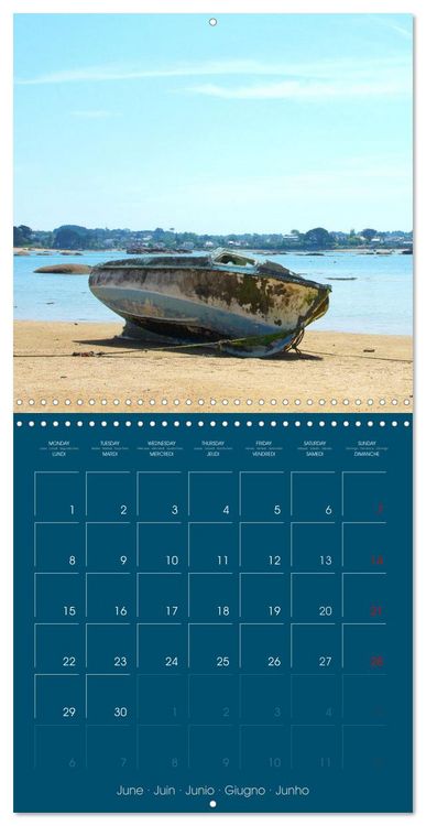 Produktbild: En attendant la mar&eacute;e... (Calendrier mural carr&eacute; 2026 30x30 cm) Calendrier double avec une page pour vos prises de notes