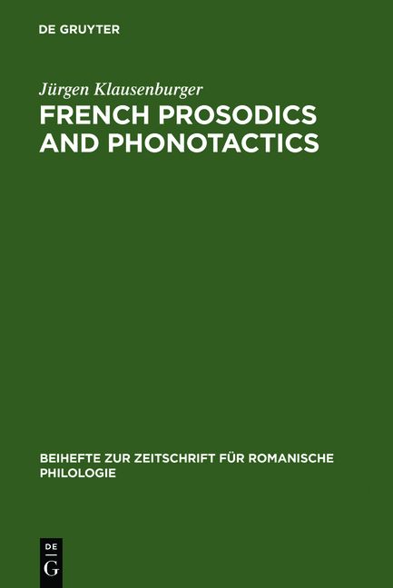 Produktbild: French prosodics and phonotactics