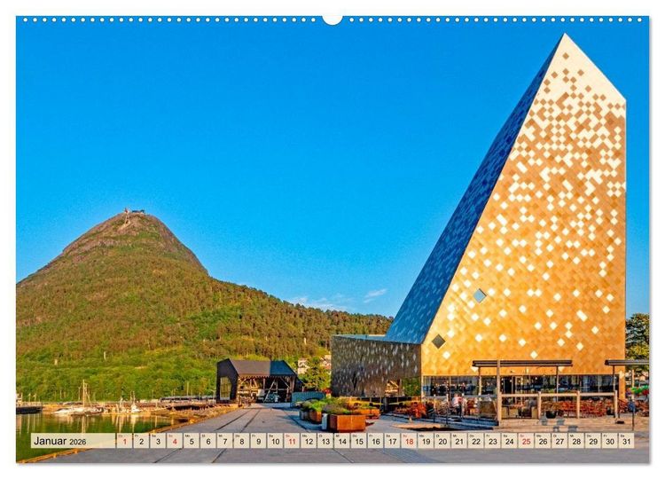 Produktbild: K&ouml;nigsroute Norwegens (hochwertiger Premium Wandkalender 2026 DIN A2 quer), Kunstdruck in Hochglanz