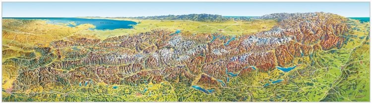 Produktbild: MARCO POLO Das Gro&szlig;e Alpen Panorama Sommer, plano in H&uuml;lse