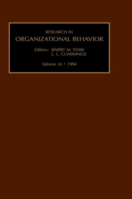 Produktbild: Research in Organizational Beh