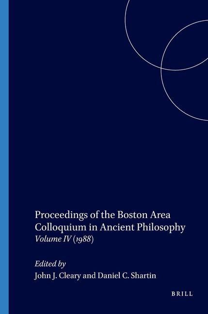 Produktbild: Proceedings of the Boston Area Colloquium in Ancient Philosophy