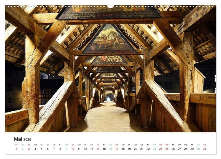 Produktbild: LUZERN Wo sich Reuss und Vierwaldst&auml;ttersee begegnen (Wandkalender 2026 DIN A2 quer), CALVENDO Monatskalender