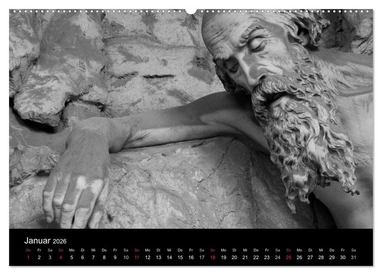 Produktbild: Lebende Steine - Skulpturen auf dem Friedhof Staglieno (Wandkalender 2026 DIN A2 quer), CALVENDO Monatskalender