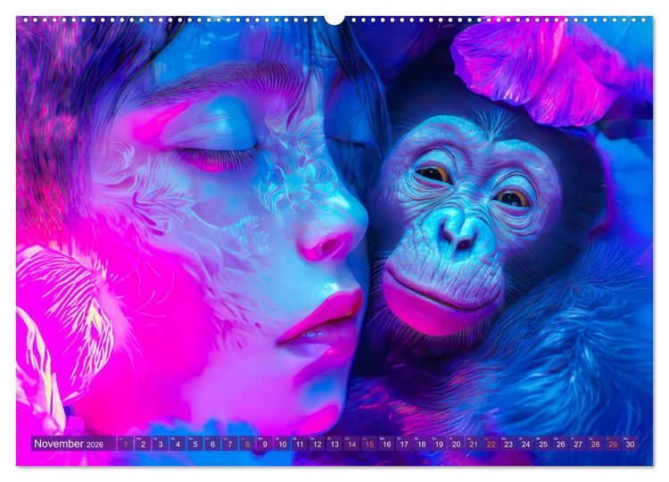 Produktbild: Magische Liebe - Mensch und Tier (hochwertiger Premium Wandkalender 2026 DIN A2 quer), Kunstdruck in Hochglanz