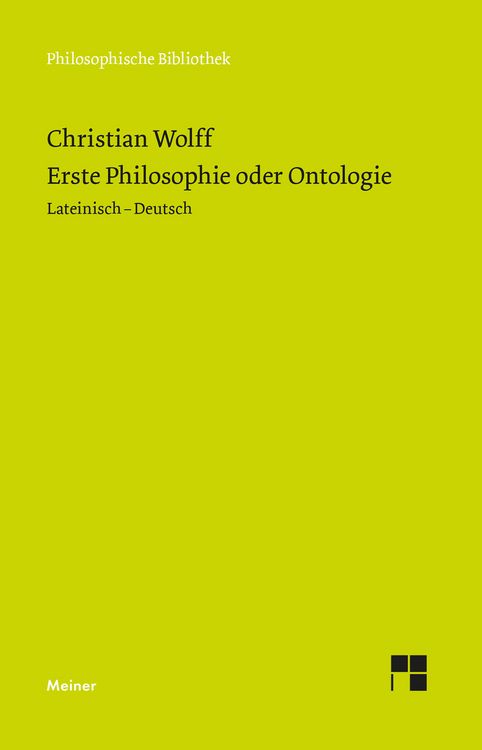 Produktbild: Erste Philosophie oder Ontologie
