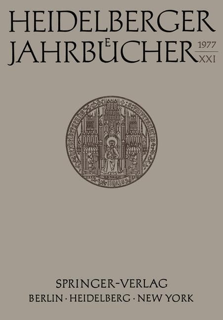 Produktbild: Heidelberger Jahrb&uuml;cher