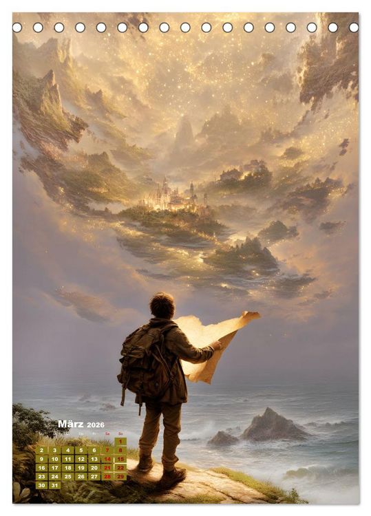 Produktbild: Worlds Unwritten (Tischkalender 2026 DIN A5 hoch), CALVENDO Monatskalender