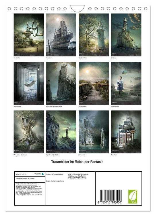 Produktbild: Traumbilder im Reich der Fantasie (Wandkalender 2027 DIN A4 hoch), CALVENDO Monatskalender