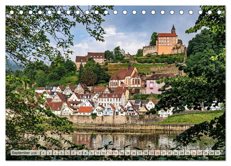 Produktbild: Am Neckar zwischen T&uuml;bingen und Heidelberg (Tischkalender 2026 DIN A5 quer), CALVENDO Monatskalender