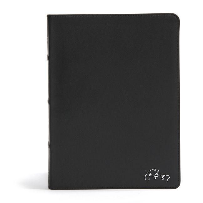 Produktbild: CSB Spurgeon Study Bible, Black Genuine Leather, Indexed