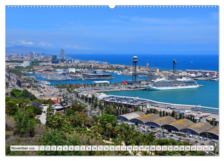 Produktbild: BARCELONA, Traumziel am Mittelmeer (hochwertiger Premium Wandkalender 2026 DIN A2 quer), Kunstdruck in Hochglanz