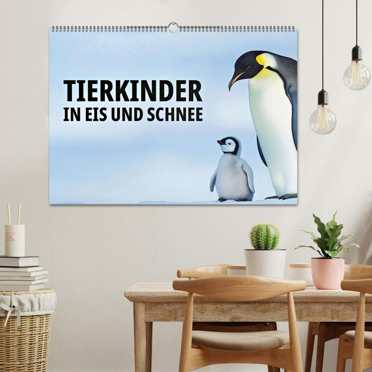 Produktbild: Tierkinder in Eis und Schnee (Wandkalender 2026 DIN A2 quer), CALVENDO Monatskalender