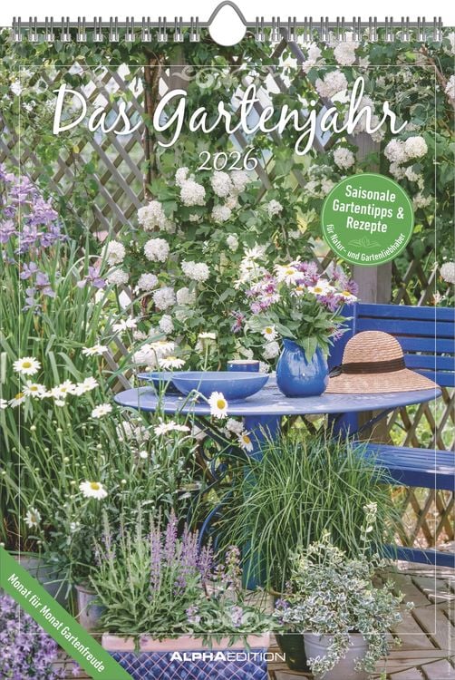 Bild vom Artikel Das Gartenjahr 2026 - Bildkalender 23,7x34 cm - mit saisonalen Gartentipps und Rezepten - Ratgeber - Wandkalender - Küchenkalender - Alpha Edition vom Autor Alpha Edition