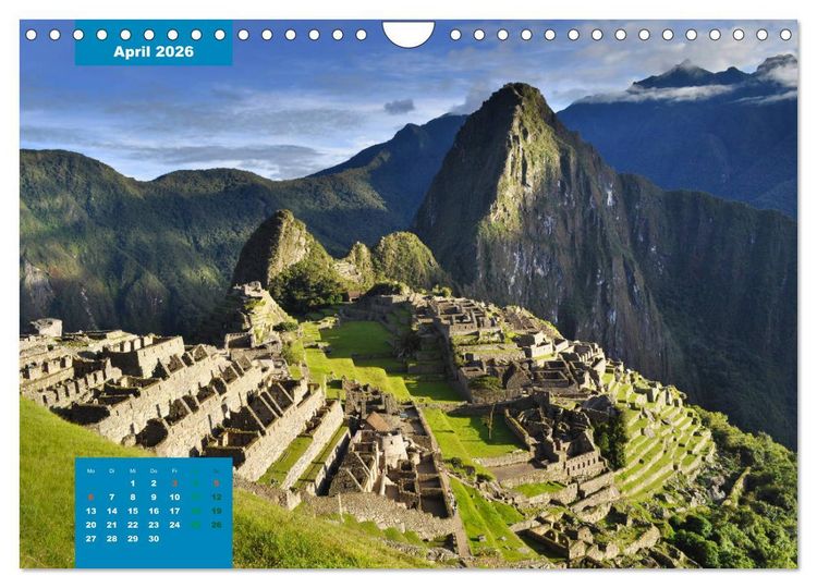 Produktbild: Erlebe mit mir das unverwechselbare Peru (Wandkalender 2026 DIN A4 quer), CALVENDO Monatskalender