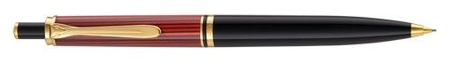 Produktbild: Pelikan Druckbleistift Souver&auml;n&reg; D400, 24-Karat vergoldete Zierelemente, Schwarz-Rot