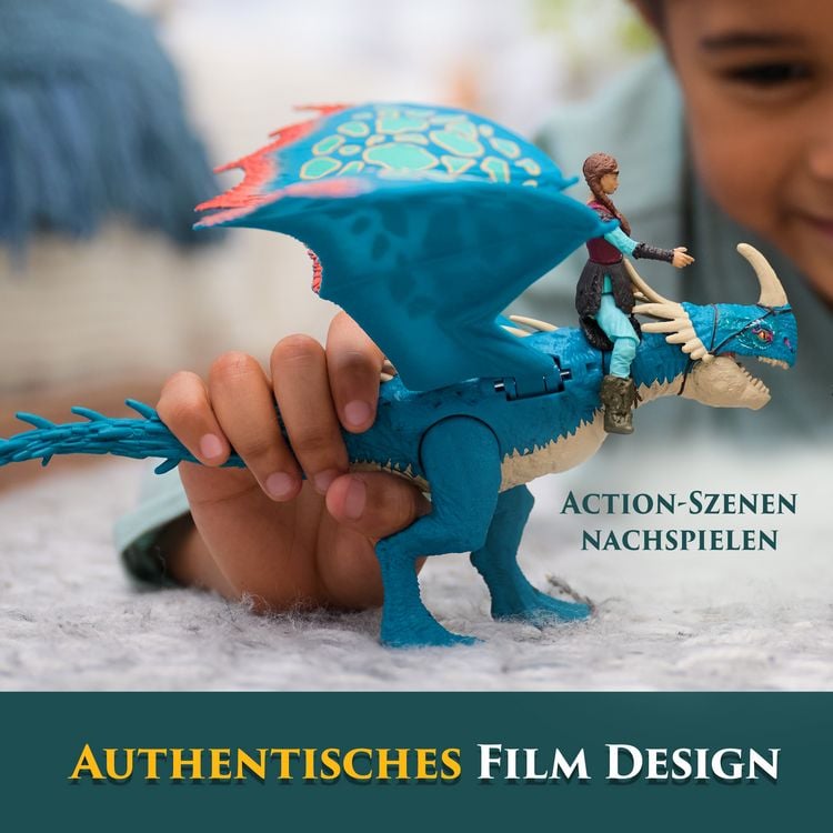 Produktbild: Drachenz&auml;hmen leicht gemacht - Wikinger & Drachen Actionfiguren-Set, Sturmpfeil & Astrid&nbsp;