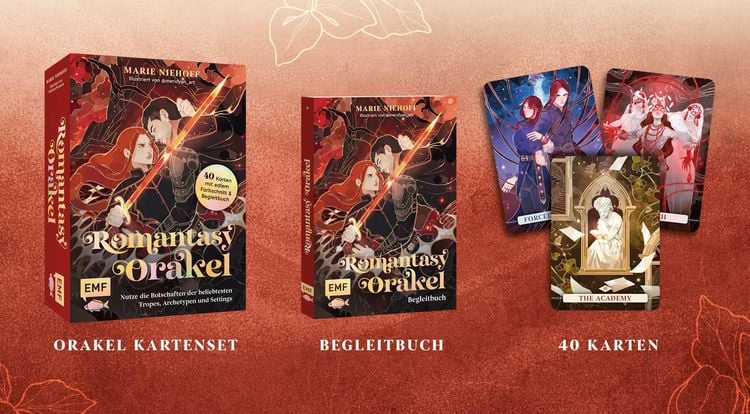 Produktbild: Kartenset: Romantasy-Orakel | Nutze die Botschaften der beliebtesten Tropes, Archetypen und Settings