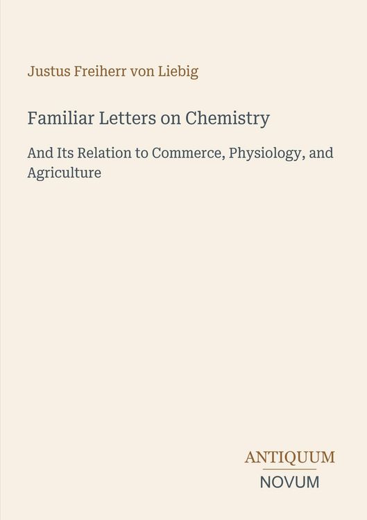 Produktbild: Familiar Letters on Chemistry