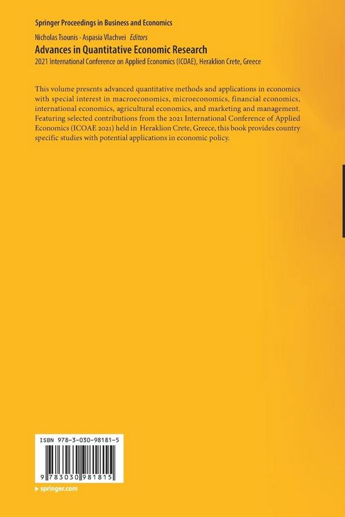 Produktbild: Advances in Quantitative Economic Research