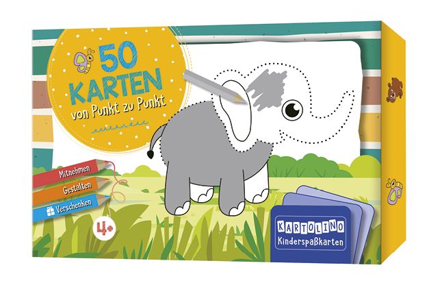 Produktbild: 50 Karten von Punkt zu Punkt - Tiere