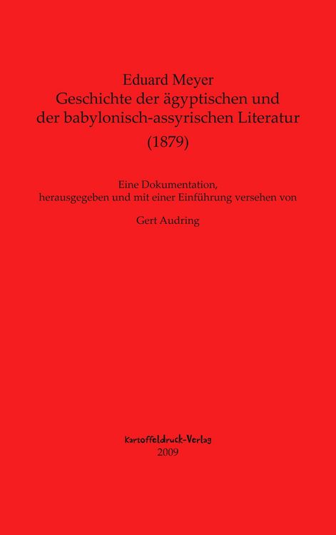 Produktbild: Geschichte der &auml;gyptischen und der babylonisch-assyrischen Literatur