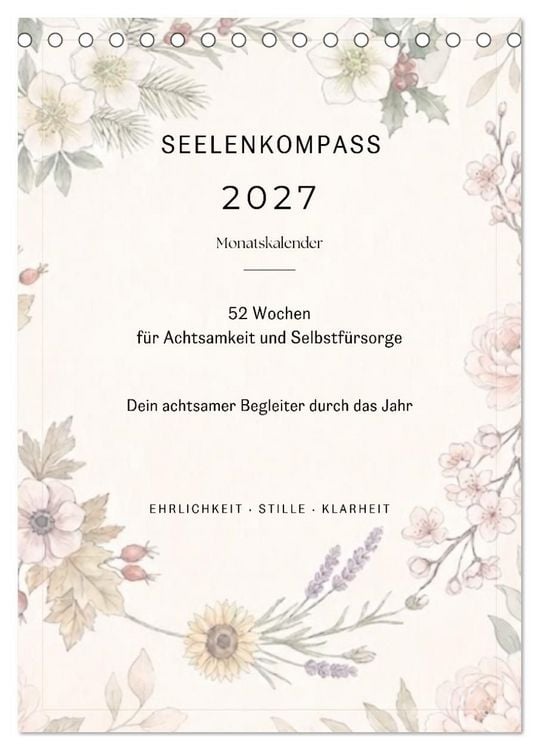 Produktbild: SEELENKOMPASS (Tischkalender 2027 DIN A5 hoch), CALVENDO Monatskalender