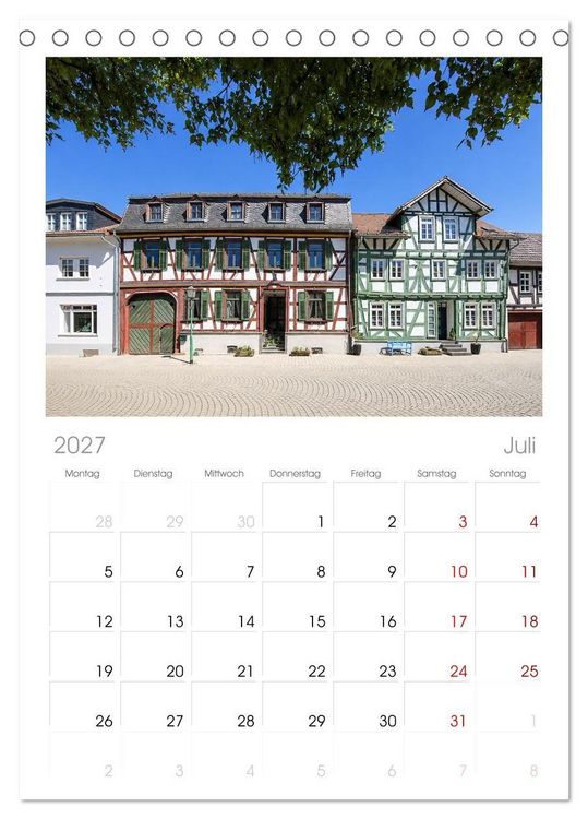 Produktbild: Tischplaner 2027 - Idstein und seine Fachwerkh&auml;user (A5 Tischkalender zum Aufstellen) CALVENDO
