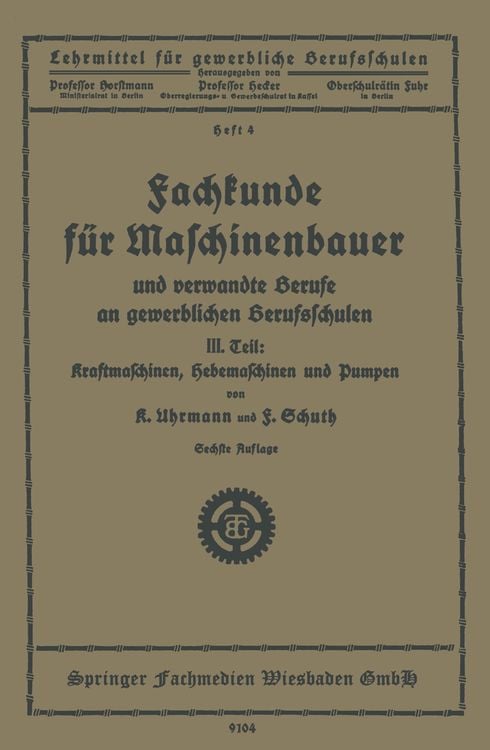 Produktbild: Fachkunde f&uuml;r Maschinenbauer
