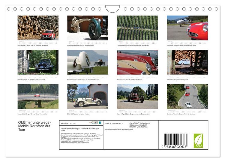 Produktbild: Oldtimer unterwegs - Mobile Rarit&auml;ten auf Tour (Wandkalender 2026 DIN A4 quer), CALVENDO Monatskalender