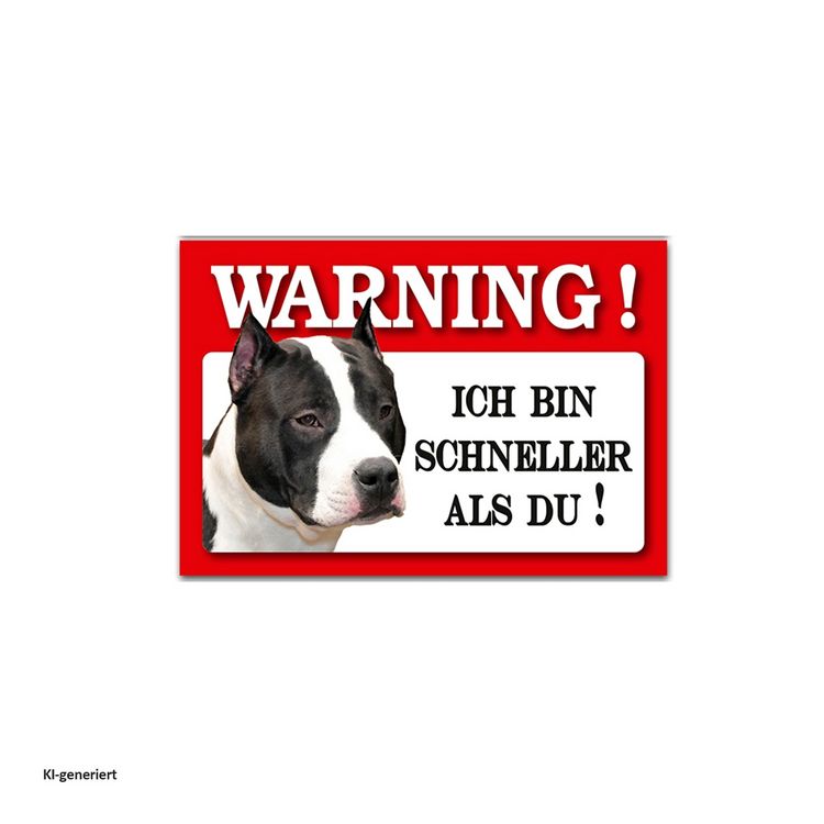 Produktbild: HTI-Living Blechschild Wachhund Staffordshire Bullterrier