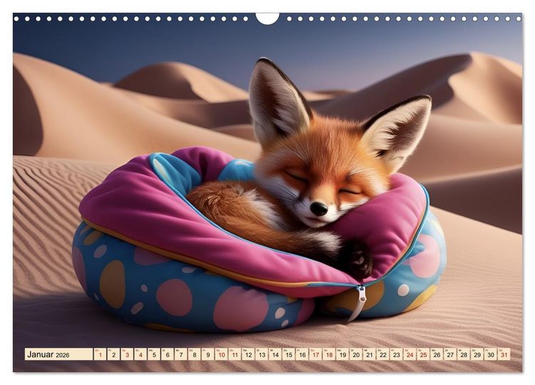Produktbild: Tiere dieser Welt - Niedliche Tiere in witzigen Momenten (Wandkalender 2026 DIN A3 quer), CALVENDO Monatskalender