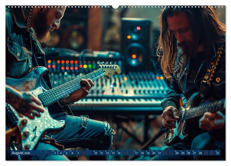 Produktbild: Wegbegleiter Gitarre (hochwertiger Premium Wandkalender 2026 DIN A2 quer), Kunstdruck in Hochglanz