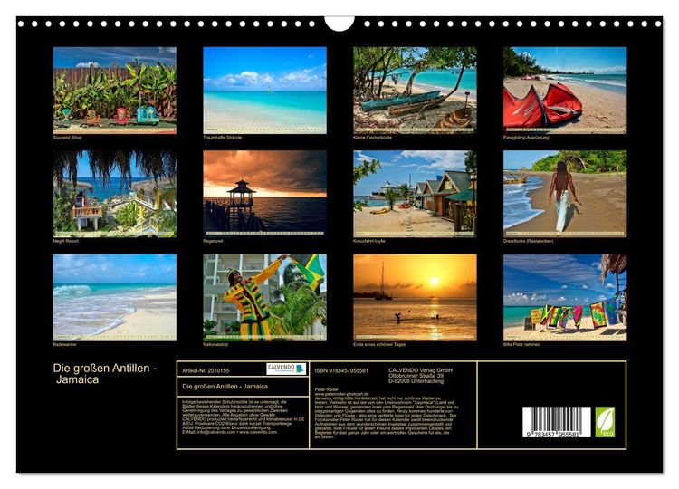 Produktbild: Die gro&szlig;en Antillen - Jamaica (Wandkalender 2026 DIN A3 quer), CALVENDO Monatskalender