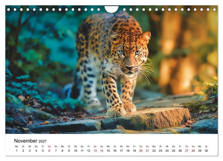 Produktbild: Gefleckte Schatten - Im Bann der Leoparden (Wandkalender 2027 DIN A4 quer), CALVENDO Monatskalender