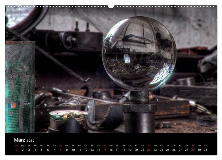 Produktbild: Verlassene Orte - Die Lokomotivwerkstatt (Wandkalender 2026 DIN A2 quer), CALVENDO Monatskalender