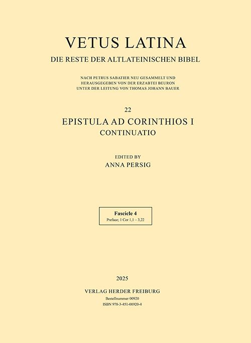 Produktbild: Vetus Latina - Epistula ad Corinthios I