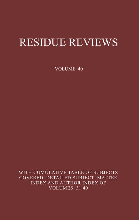 Produktbild: Residue Reviews