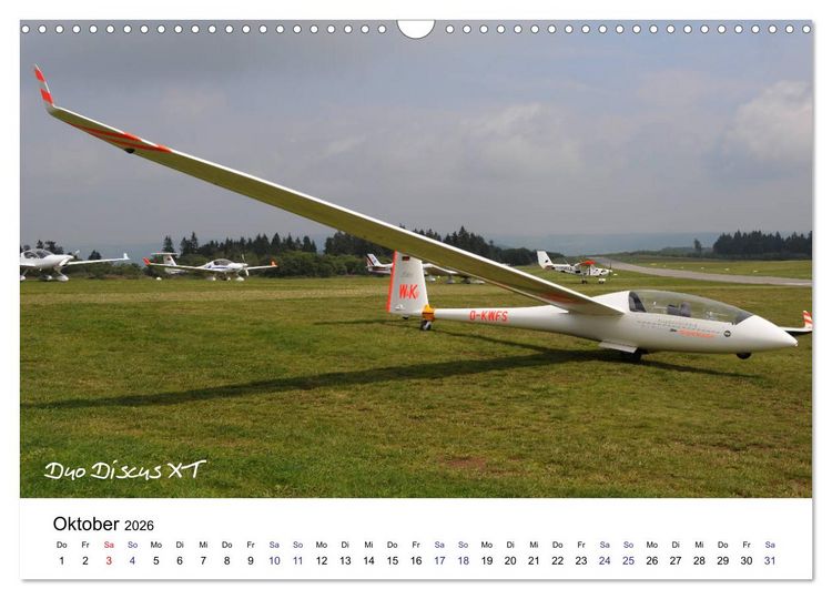 Produktbild: Fliegerschule Wasserkuppe (Wandkalender 2026 DIN A3 quer), CALVENDO Monatskalender