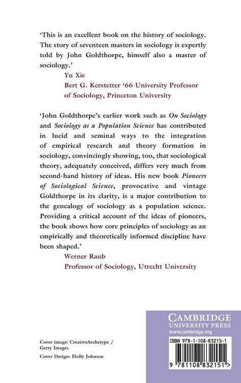 Produktbild: Pioneers of Sociological Science