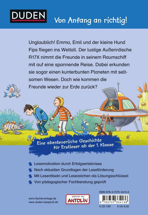 Produktbild: Duden Leseprofi &ndash; Die verr&uuml;ckte Reise ins All, 1. Klasse
