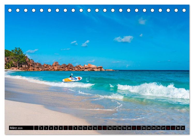 Produktbild: Seychellen - Das wahre Paradies (Tischkalender 2026 DIN A5 quer), CALVENDO Monatskalender