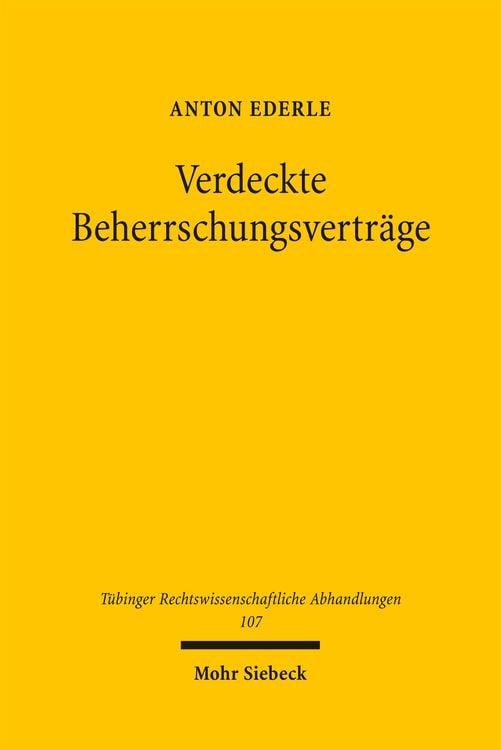 Produktbild: Verdeckte Beherrschungsvertr&auml;ge